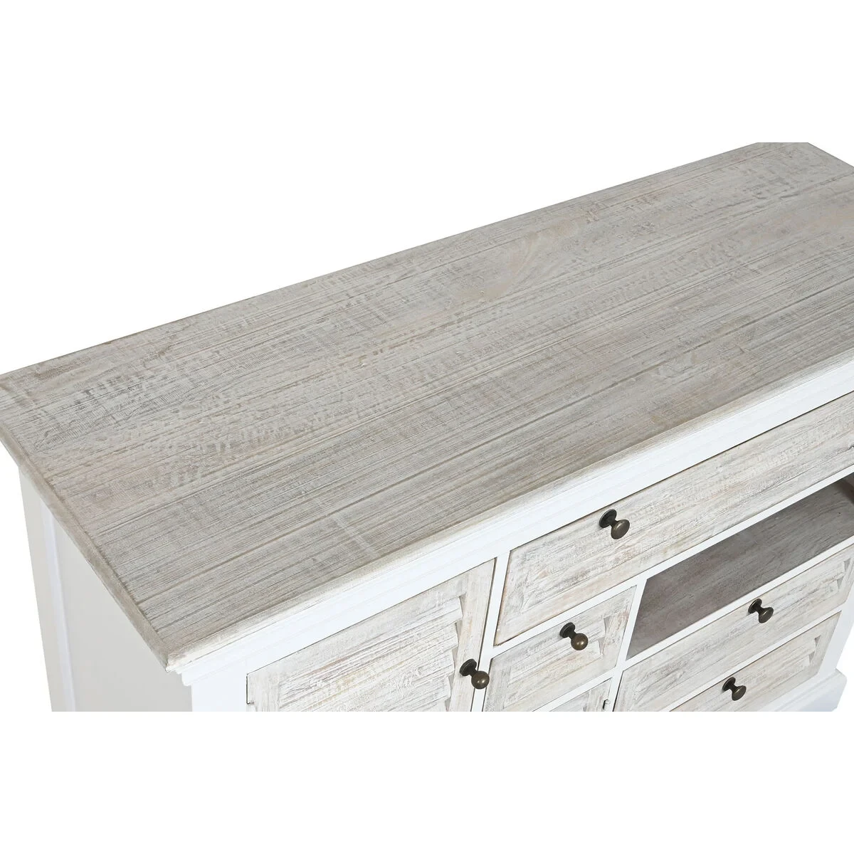 Cajonera Home ESPRIT Blanco Desgastado 115 x 40 x 80 cm