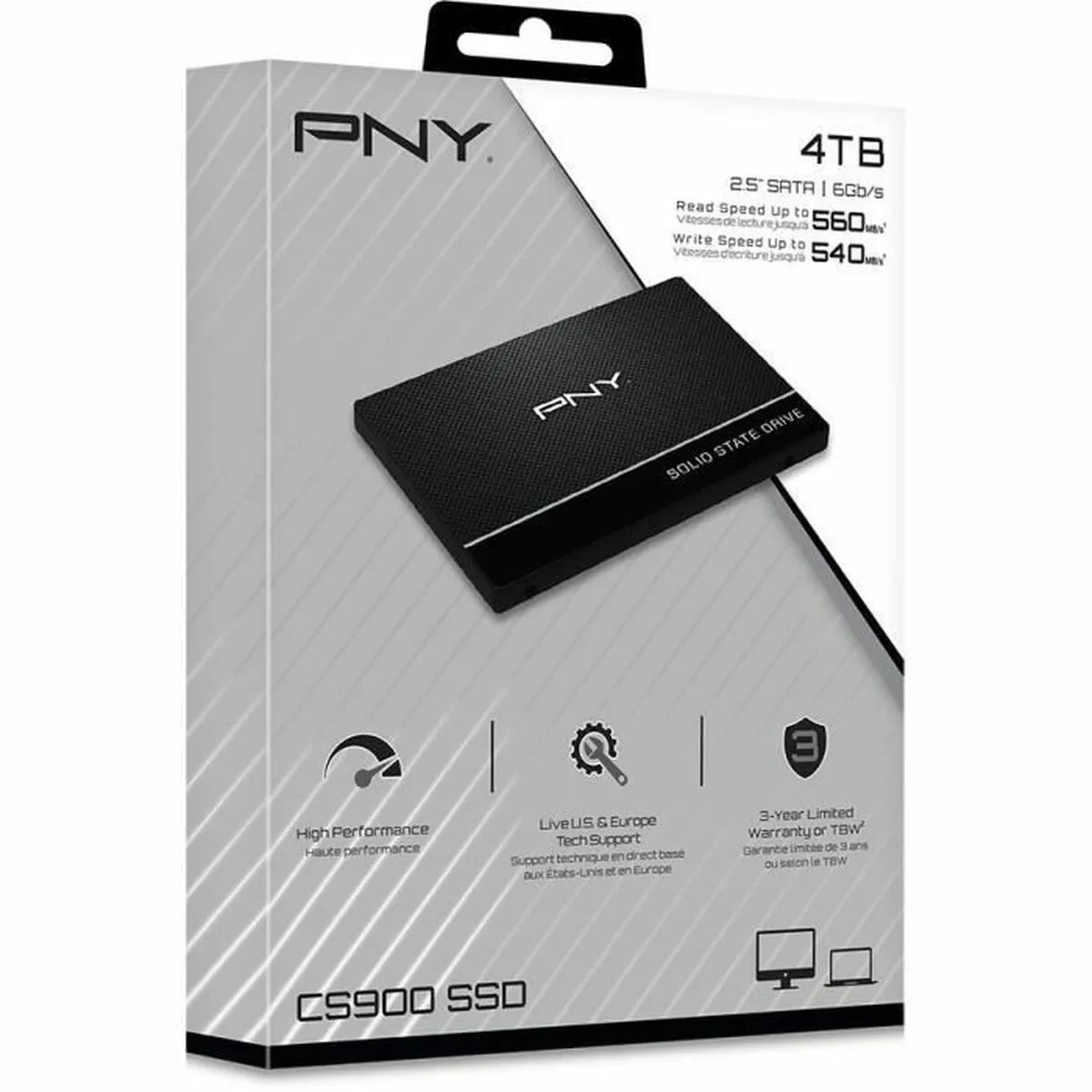 Disco Duro PNY SSD7CS900-4TB-RB 2,5" 4 TB SSD