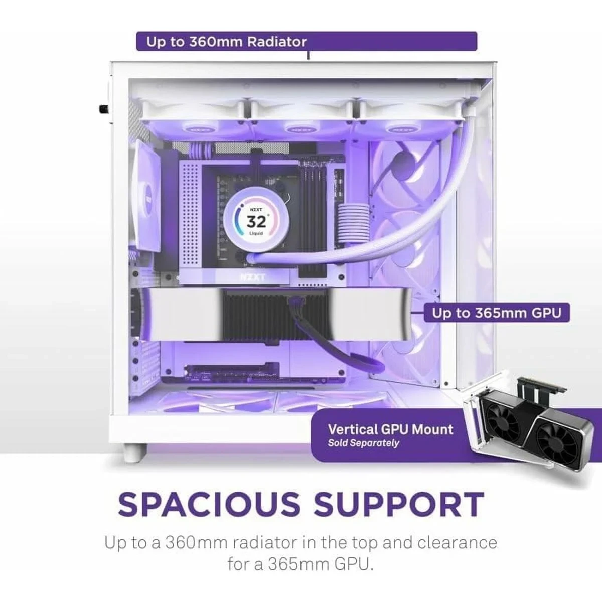 Caja Semitorre ATX NZXT CC-H61FW-R1 Blanco