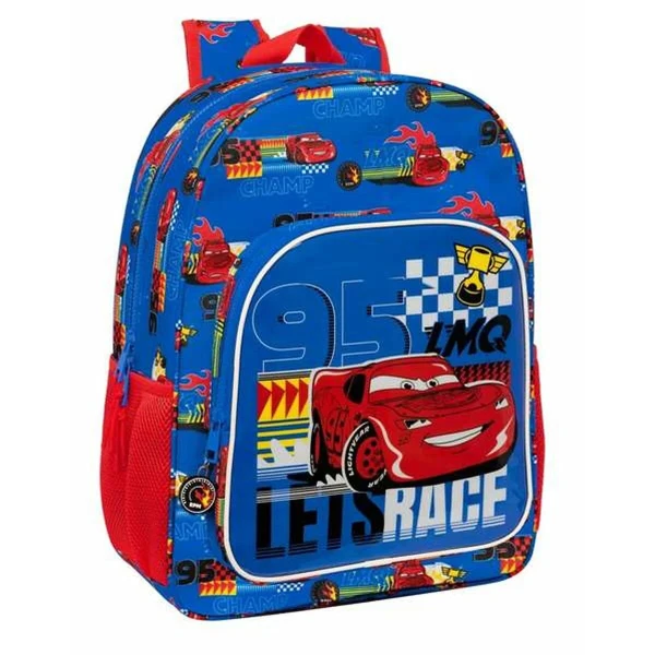 Mochila Escolar Cars Race Ready Azul 33 x 42 x 14 cm