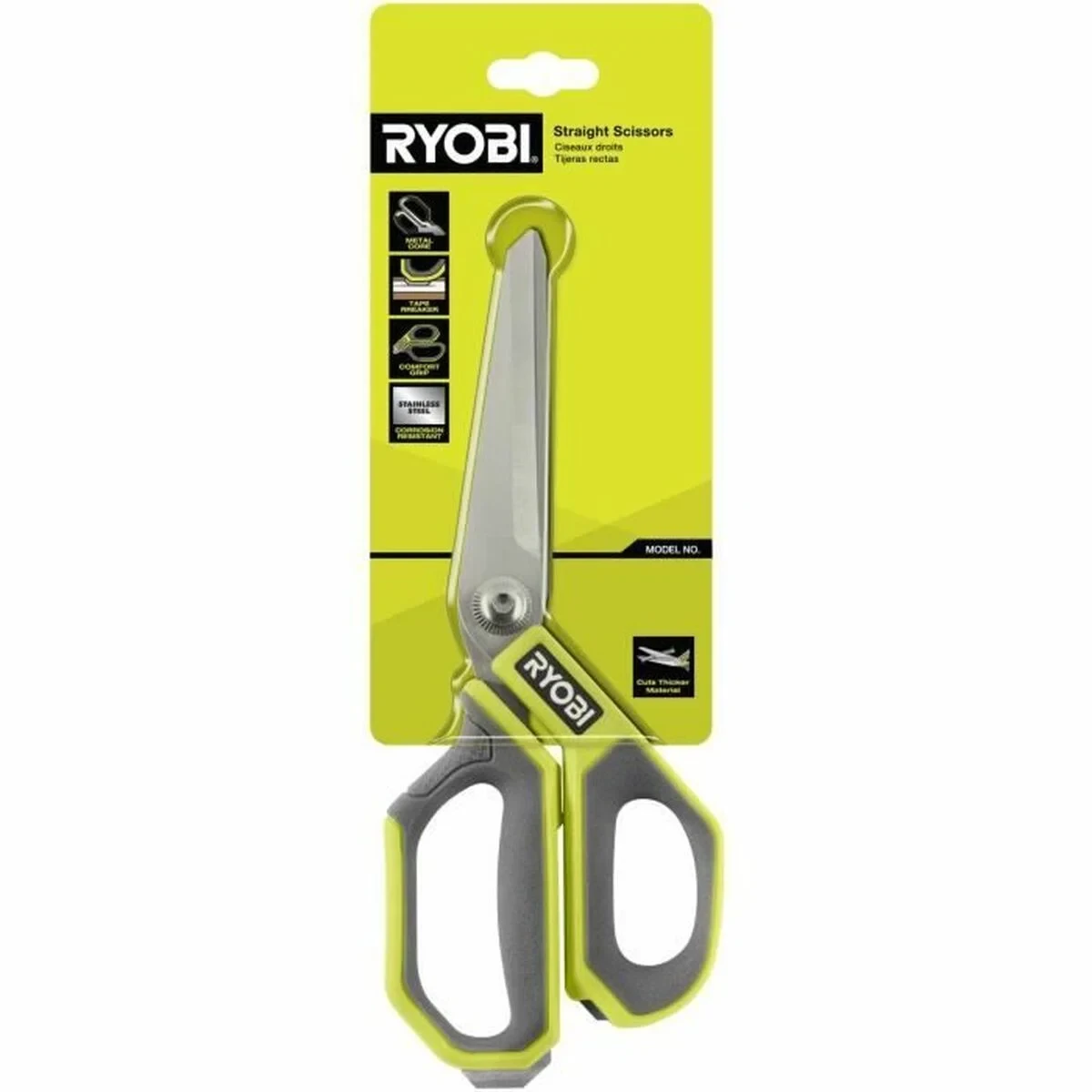 Tijeras de Cocina Ryobi Straight Verde Metal