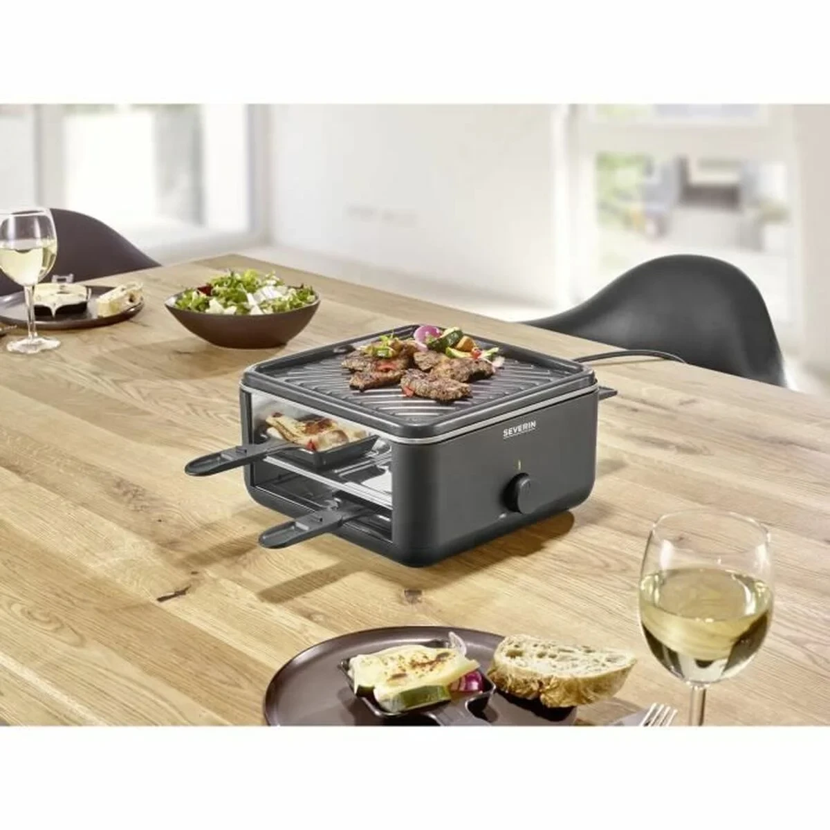 Raclette Severin RG2360 Negro noir 24 x 24 cm