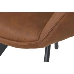 Silla de Comedor Home ESPRIT Negro Camel Metal Microfibra 64 x 67 x 85 cm 67 x 64 x 83 cm