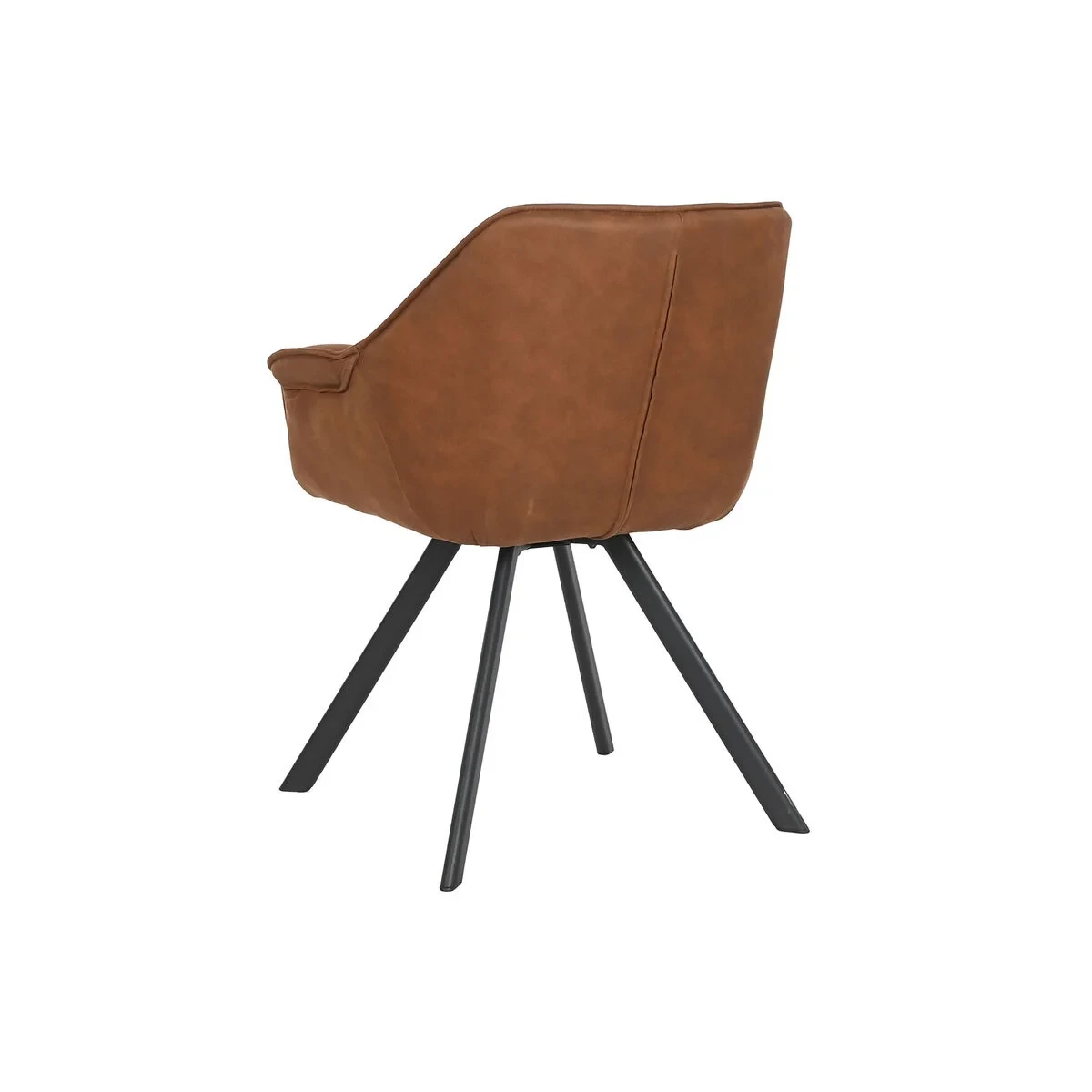 Silla de Comedor Home ESPRIT Negro Camel Metal Microfibra 64 x 67 x 85 cm 67 x 64 x 83 cm