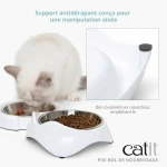 Comedero para Gato Catit Blanco Acero Inoxidable
