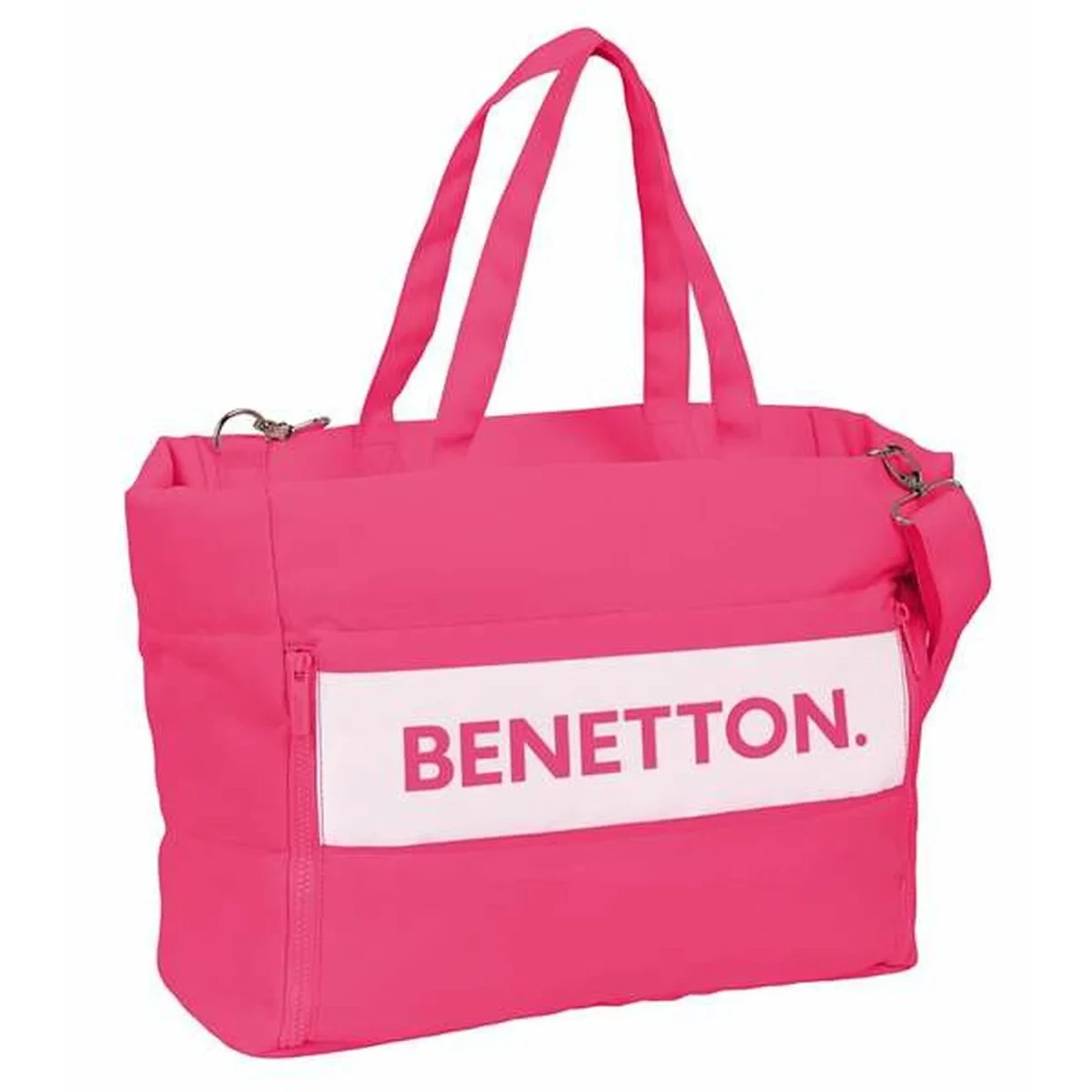 Bolso con bolsillo para Portátil Benetton Rosa Fucsia 54 x 31 x 17 cm