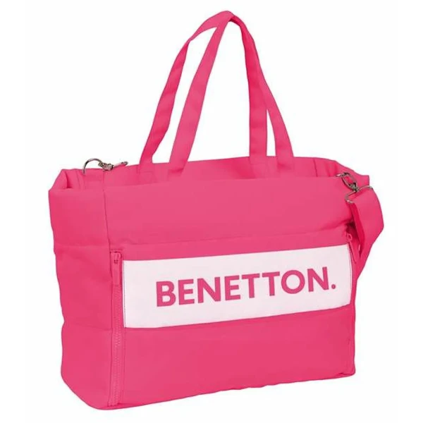 Bolso con bolsillo para Portátil Benetton Rosa Fucsia 54 x 31 x 17 cm