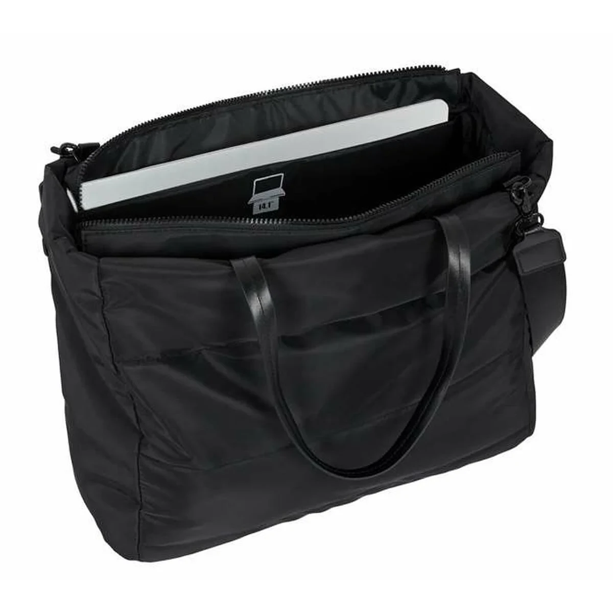 Bolso con bolsillo para Portátil Mickey Mouse Teen Mood Negro 40 x 31 x 17 cm Acolchado