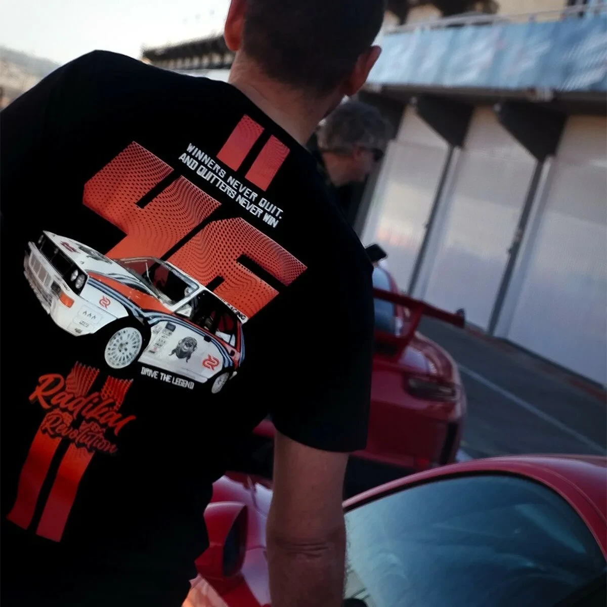 Camiseta de Manga Corta Hombre RADIKAL WINNERS NEVER QUIT Negro M