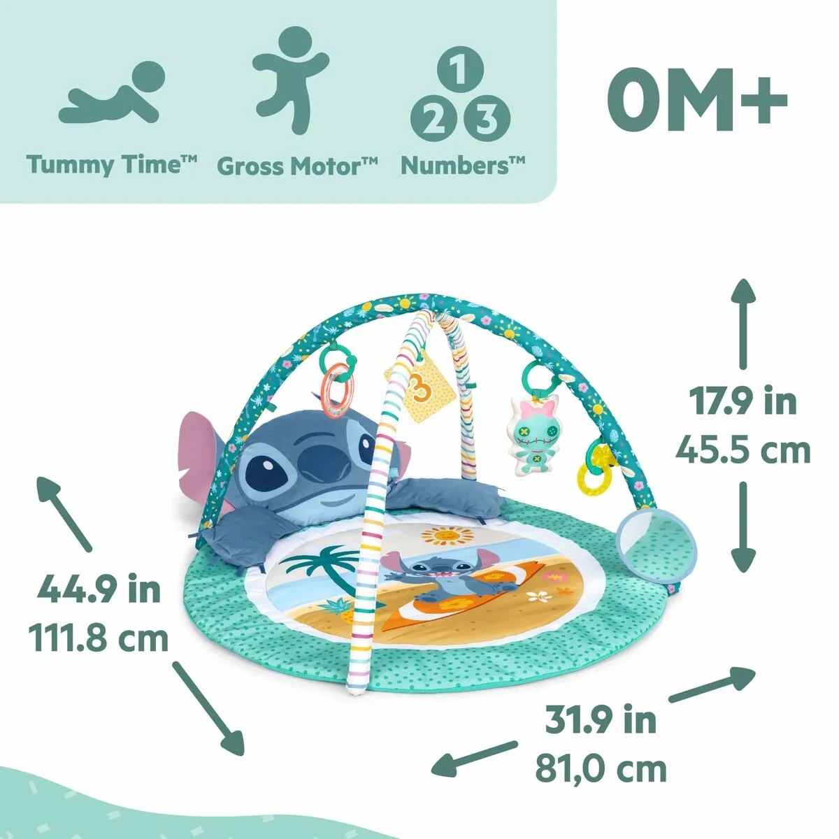 Alfombra de juego Stitch 45,5 x 81,2 x 114 cm Multicolor