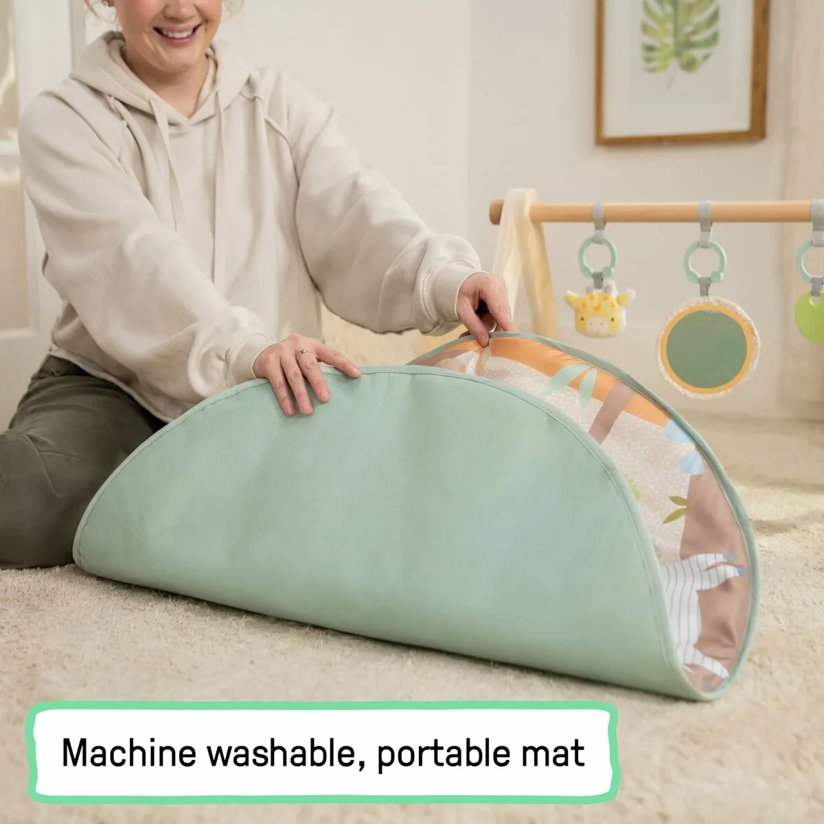 Alfombra de juego Ingenuity WonderWood 81,3 x 81,3 x 47 cm Multicolor