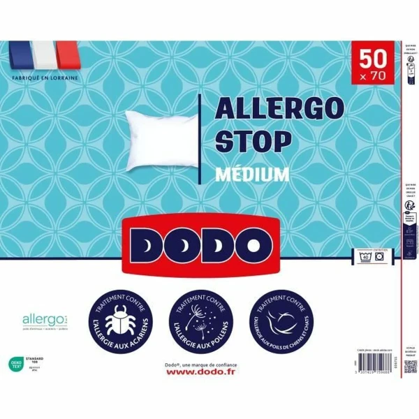 Almohada DODO ALLERGO STOP Blanco 50 x 70 cm