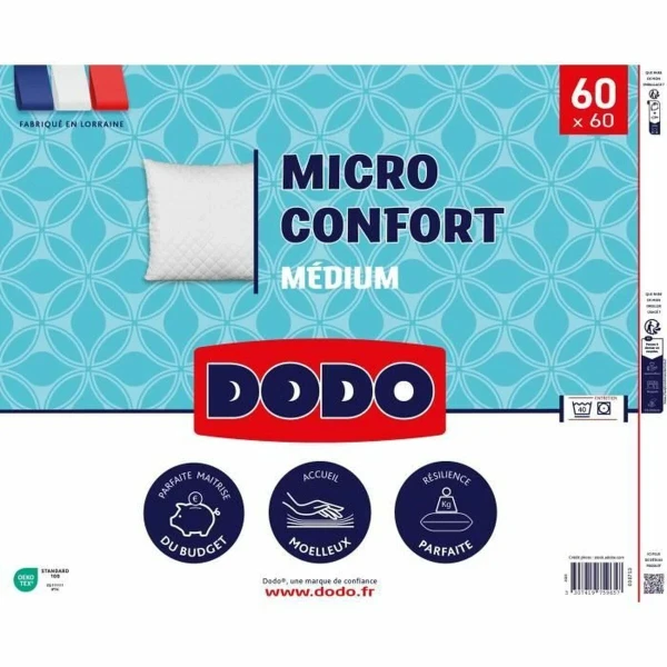 Almohada DODO MICRO CONFORT Blanco 60 x 60 cm