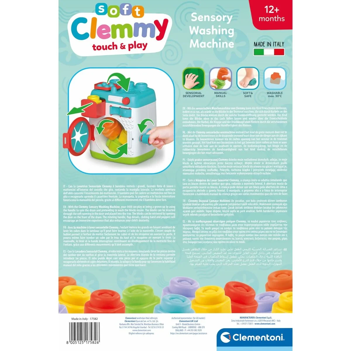 Lavadora de juguete Clementoni Soft Clemmy