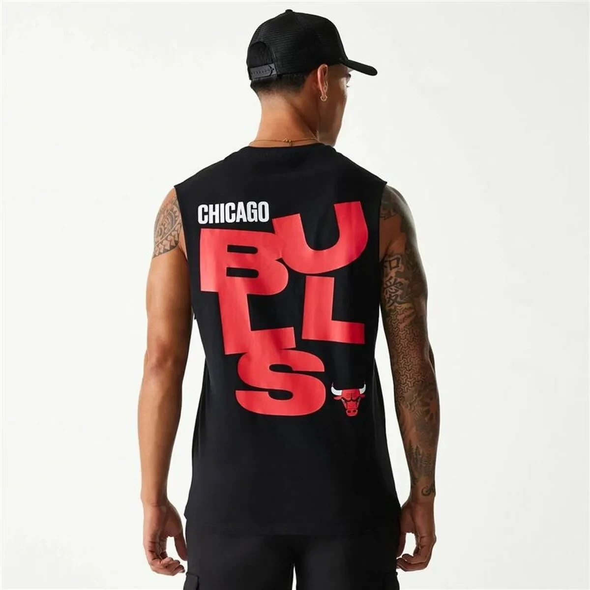 Camiseta de Tirantes Hombre New Era  Chicago Bulls  Negro
