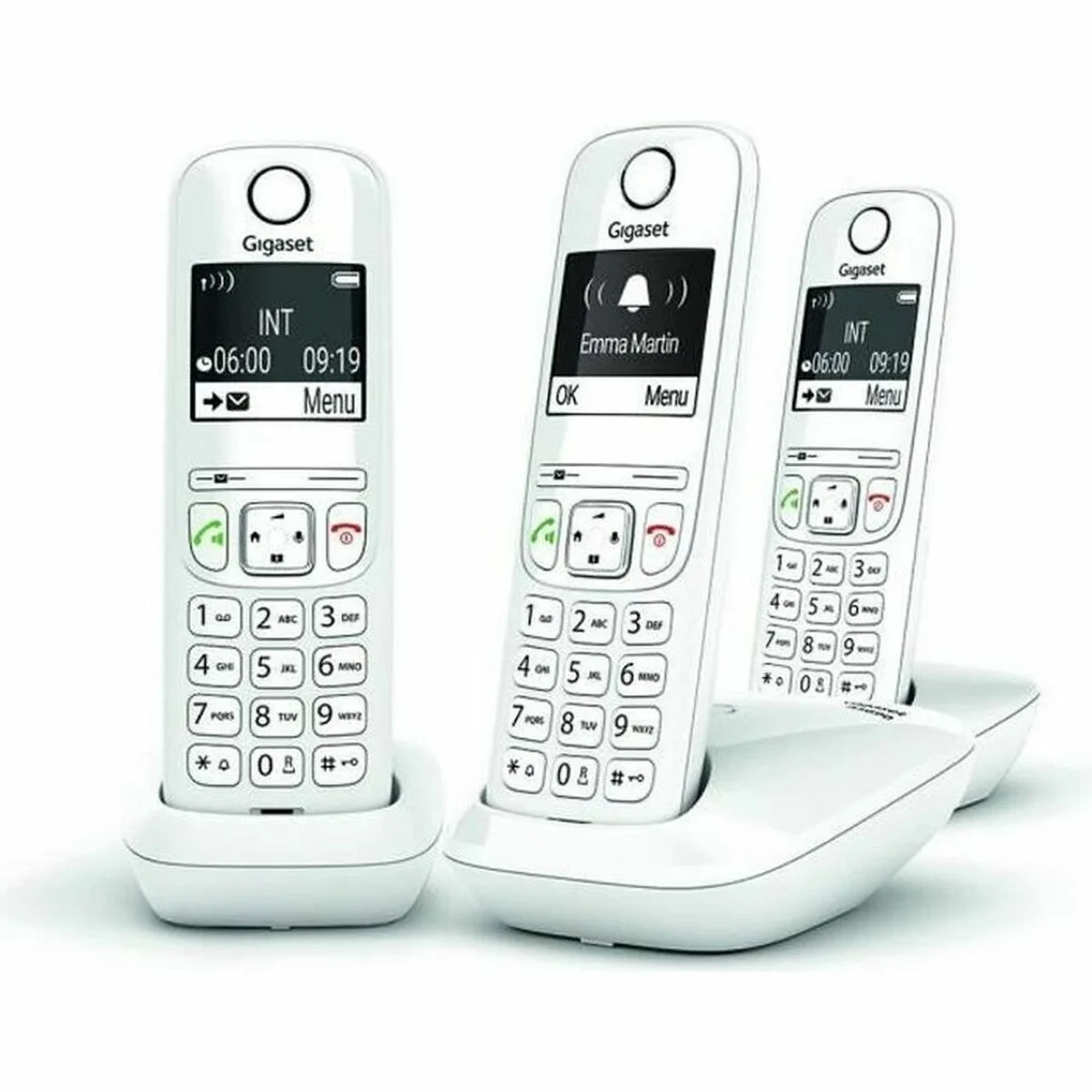 Teléfono Fijo Gigaset AS690 Trio Blanco