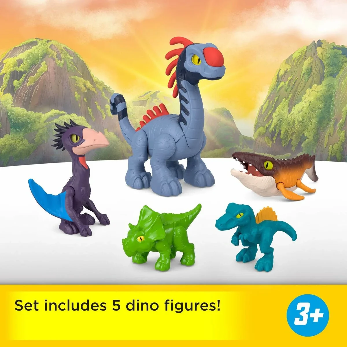 Playset Imaginext Jurassic World Multicolor 10 Piezas