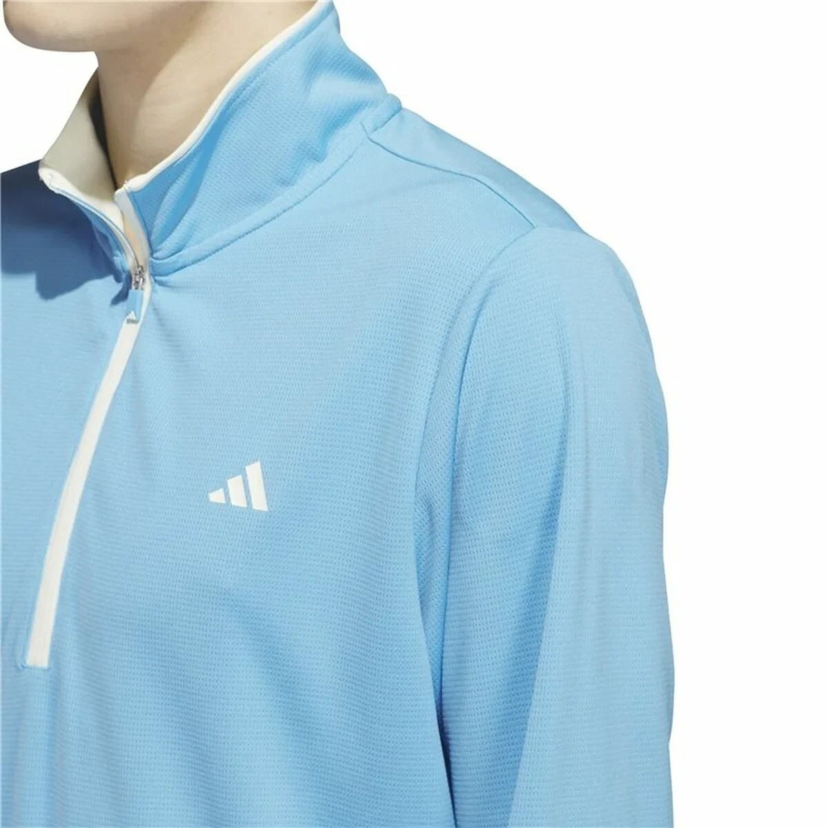 Sudadera sin Capucha Hombre Adidas Lightweight Half-Zip Azul Agua L