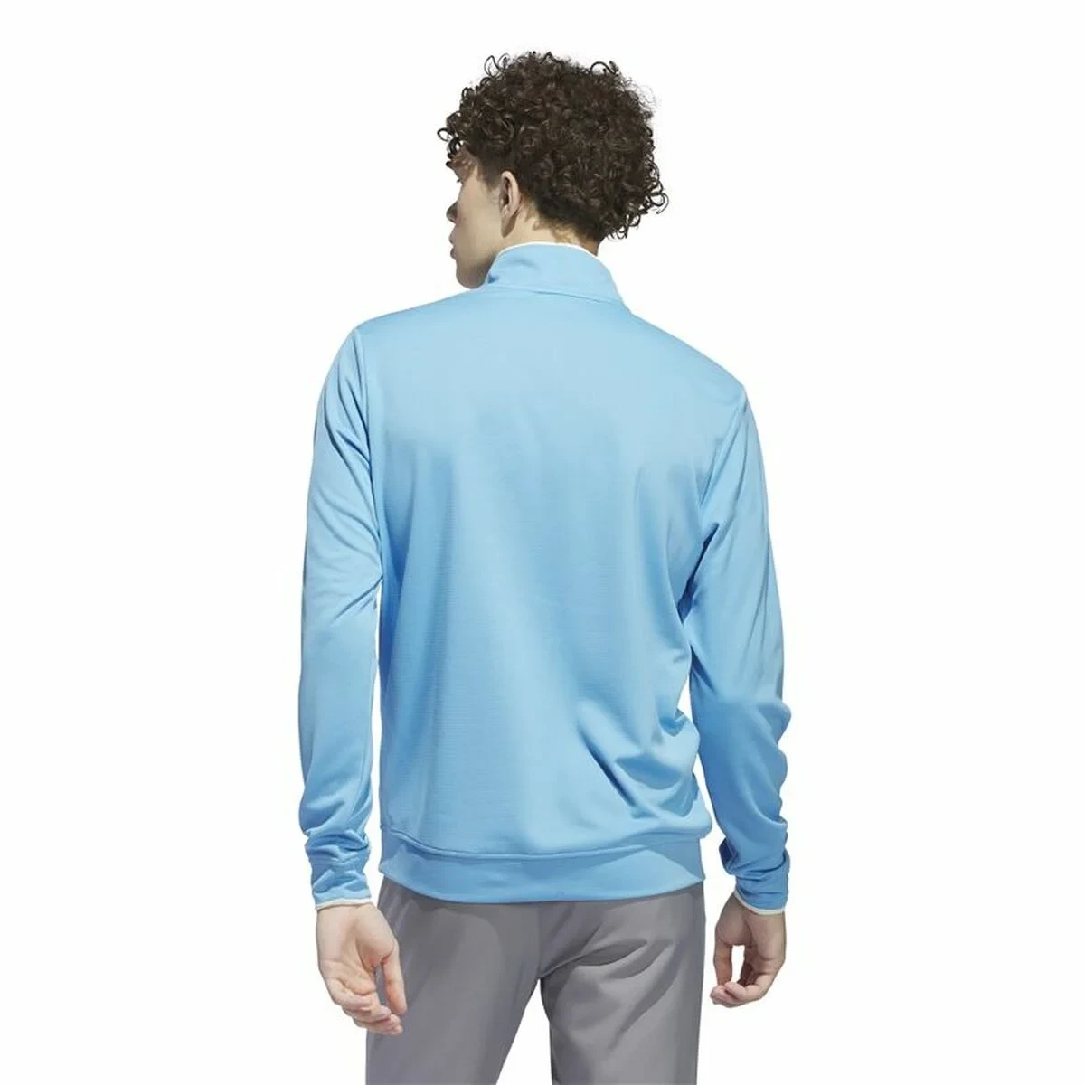 Sudadera sin Capucha Hombre Adidas Lightweight Half-Zip Azul Agua L