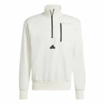 Sudadera sin Capucha Hombre Adidas City Es e Fleece Half-Zip Blanco XXL