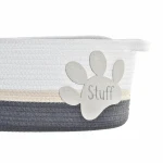 Juego de Cestas DKD Home Decor Blanco Gris Crema 60 x 31 x 25 cm 3 Piezas