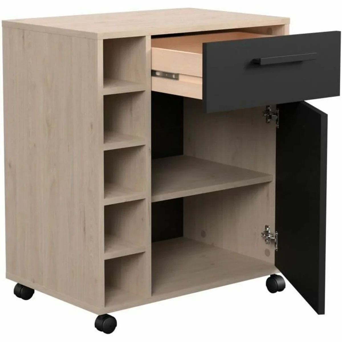 Mueble de cocina Parisot Negro Roble 60 x 40,3 x 71 cm