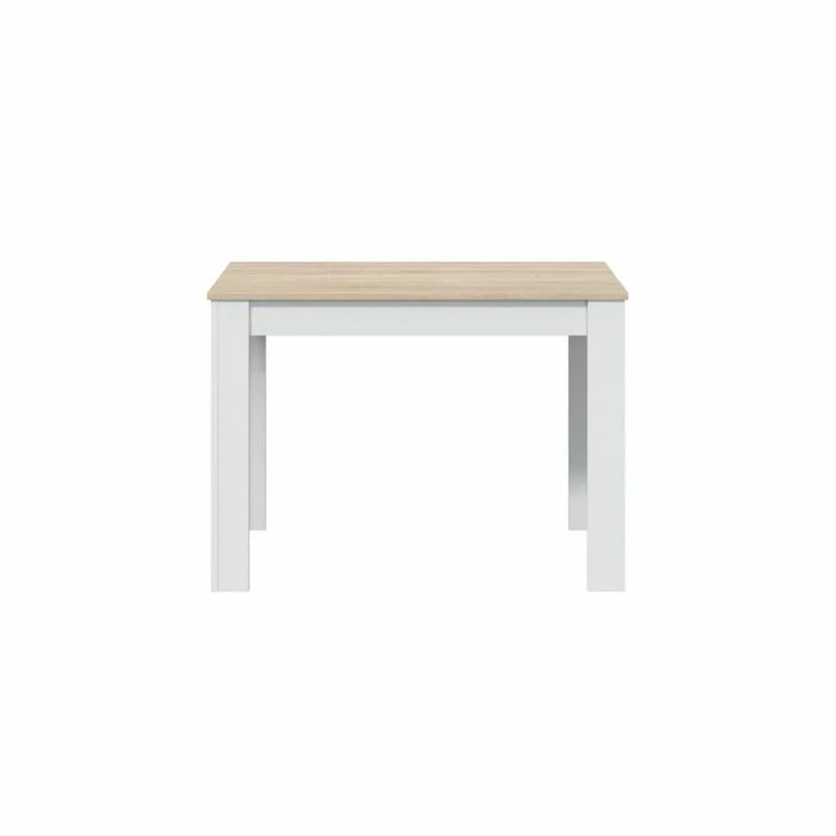 Mesa de Comedor LILIAN Blanco Marrón Madera 109 x 67 x 78 cm