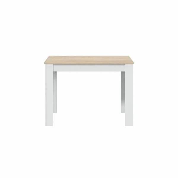 Mesa de Comedor LILIAN Blanco Marrón Madera 109 x 67 x 78 cm