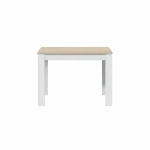 Mesa de Comedor LILIAN Blanco Marrón Madera 109 x 67 x 78 cm