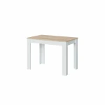 Mesa de Comedor LILIAN Blanco Marrón Madera 109 x 67 x 78 cm