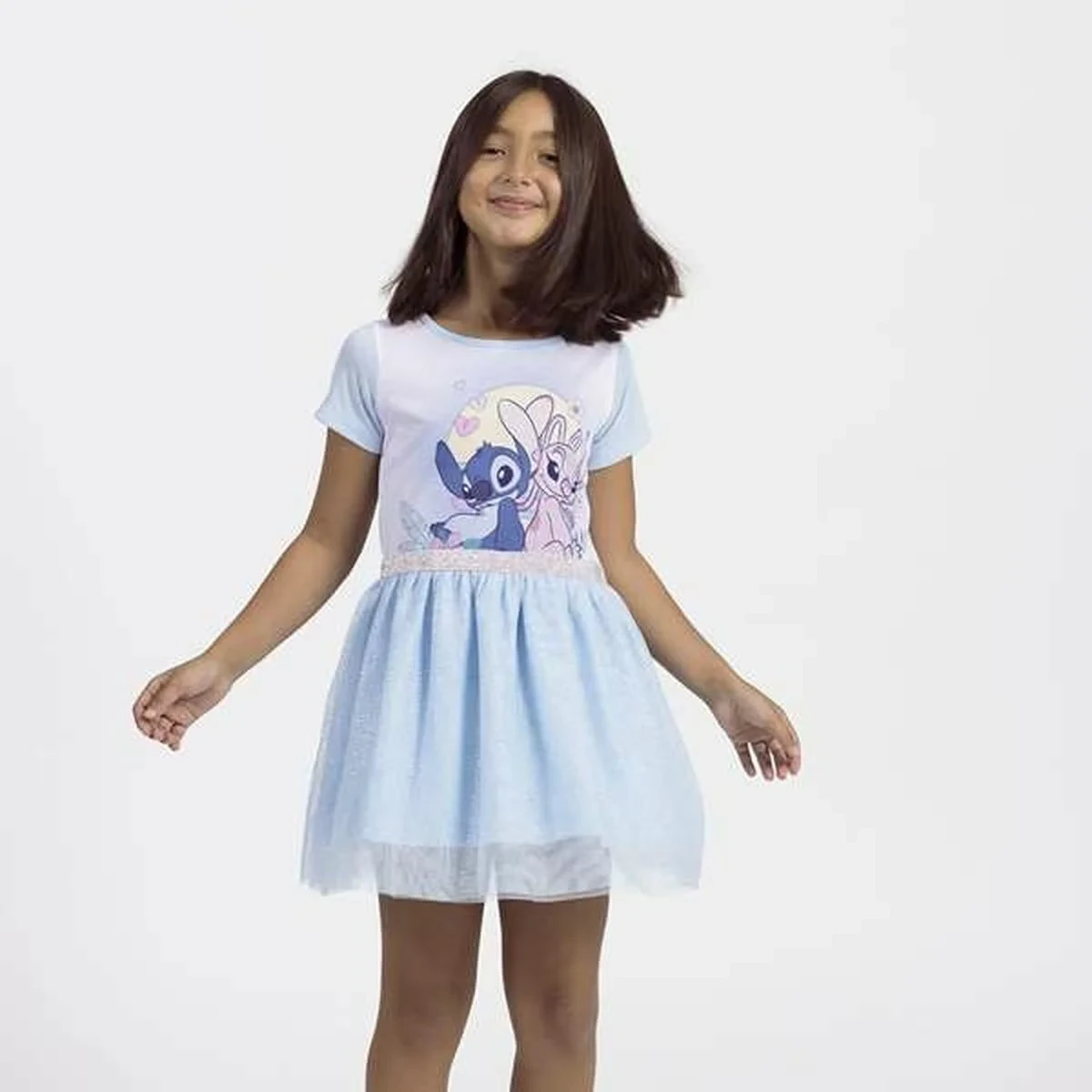Vestido Stitch Azul claro