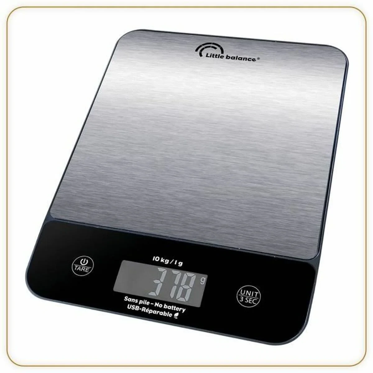 Báscula de Cocina Little Balance 10 kg Plateado 23,8 x 17,3 cm