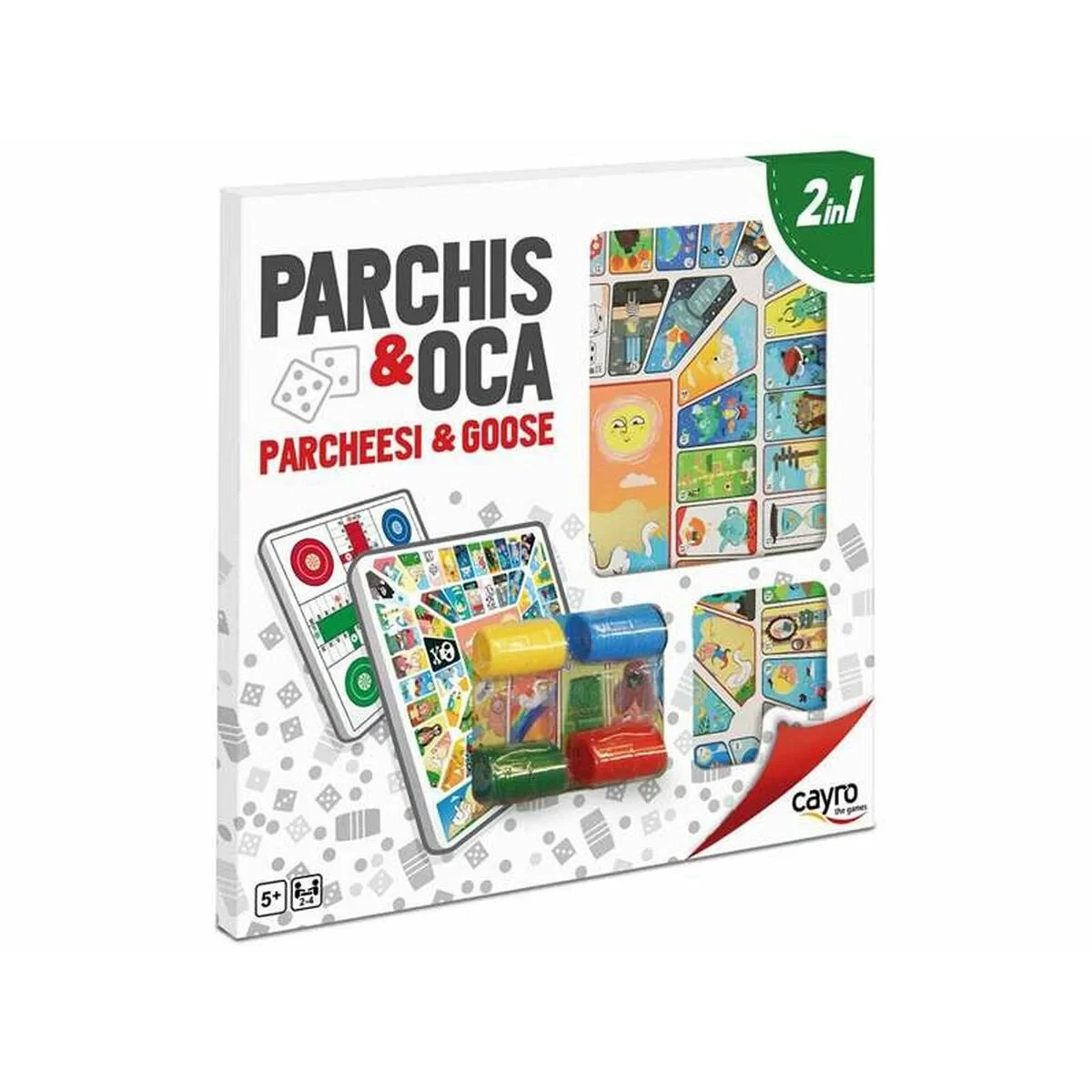 Tablero de Parchís y Oca Cayro Multicolor 250 g