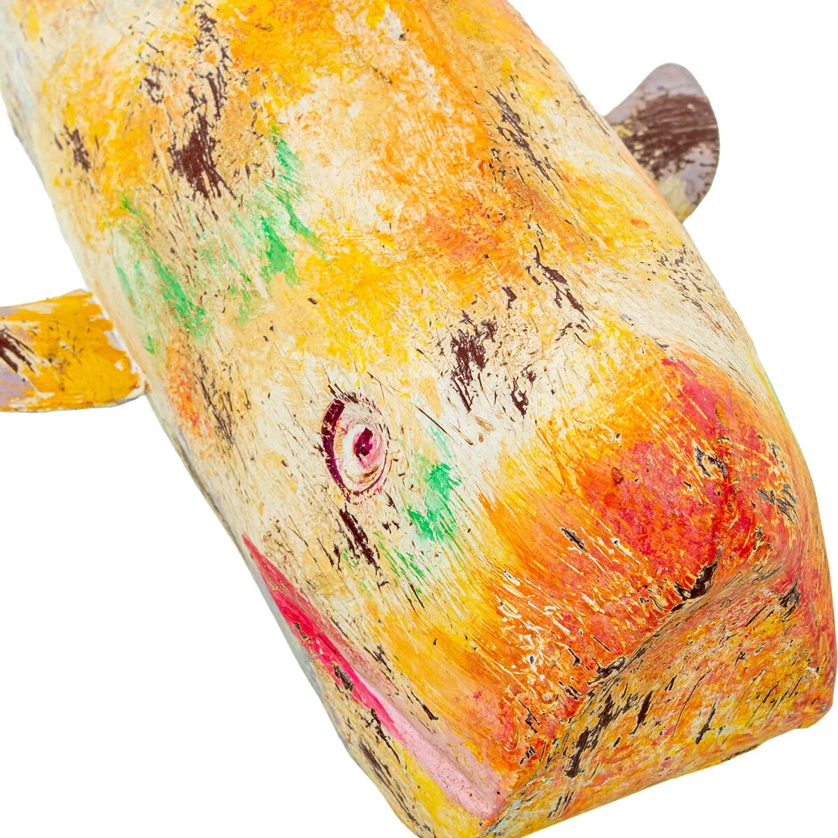 Figura Decorativa Alexandra House Living Amarillo Ballena Hierro