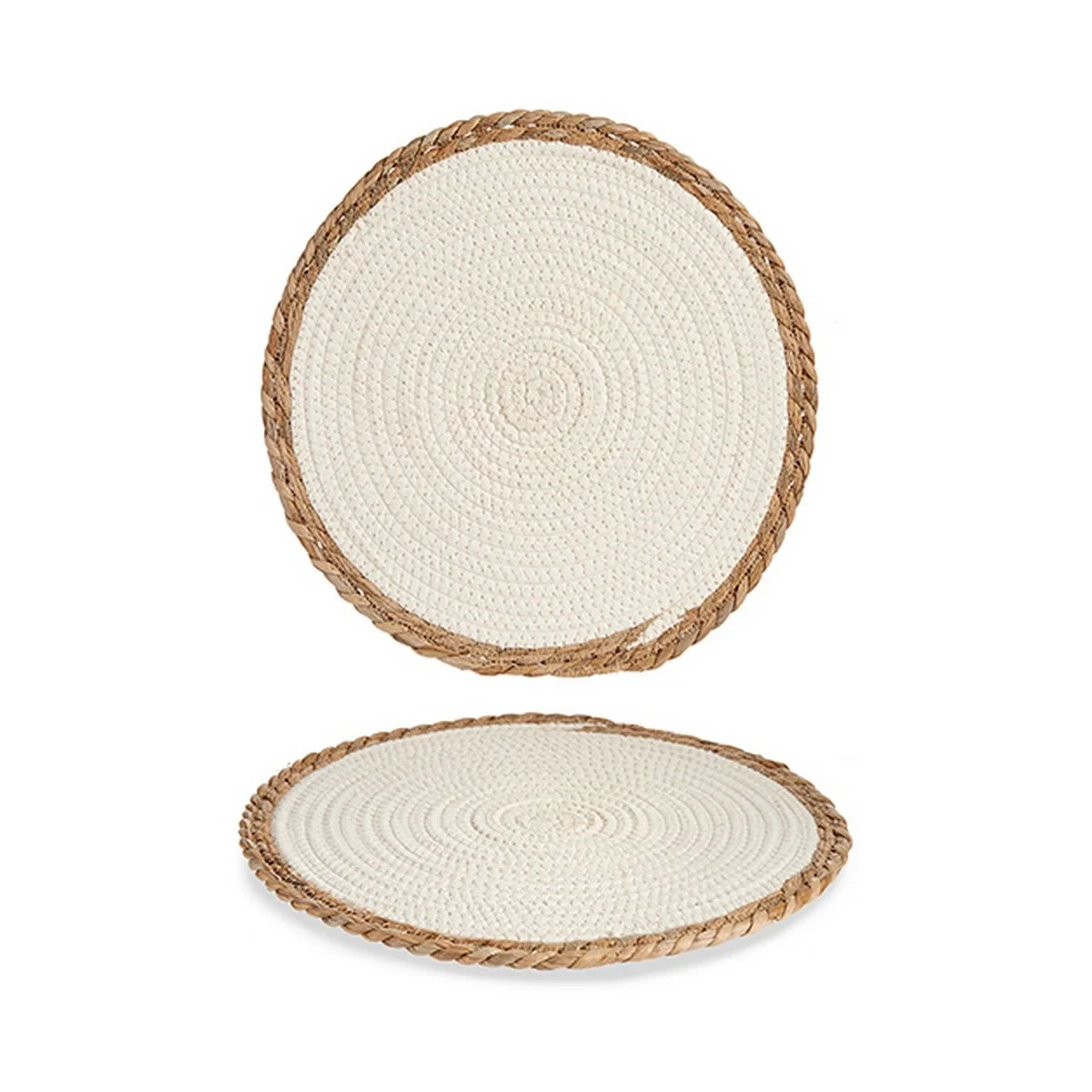 Salvamantel Gift Decor Blanco Natural 35 x 1 x 35 cm
