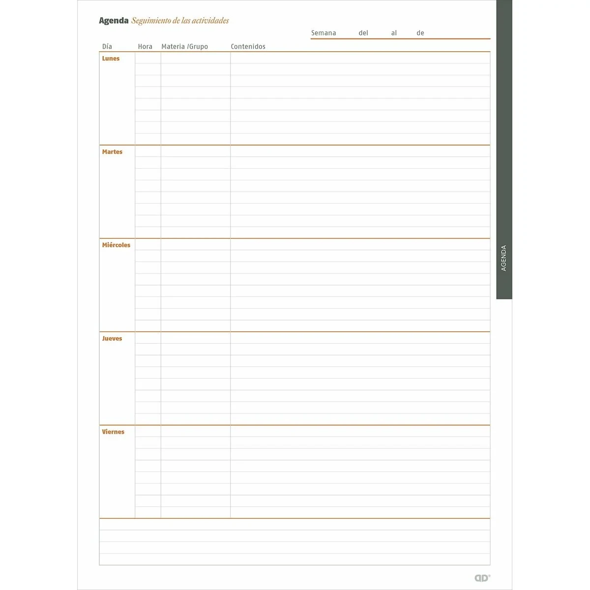 Agenda Additio Global Docente 24 x 32 cm