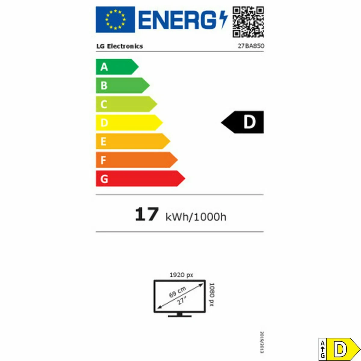Monitor Gaming LG 27BA850-B Full HD 27"