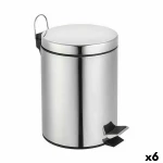 Cubo de Basura con Pedal Confortime Plateado 5 L (6 Unidades)
