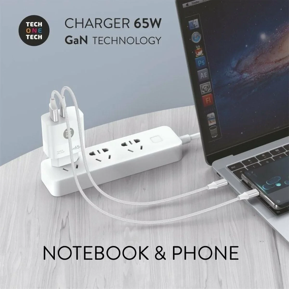 Cargador de Pared Tech One Tech TEC2270 65 W