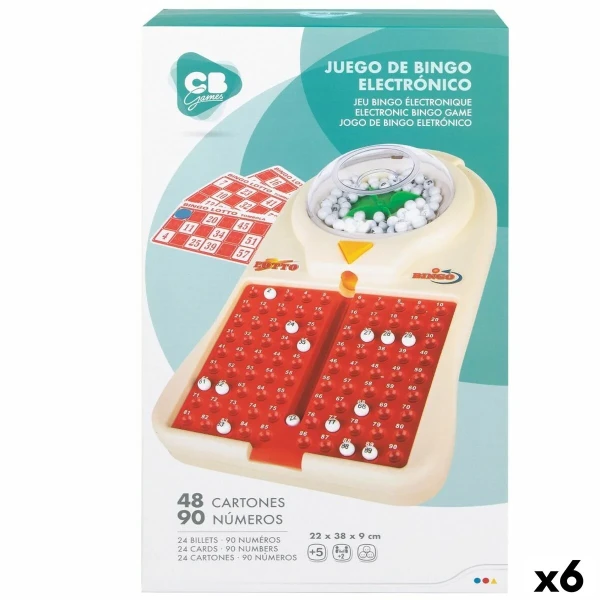 Bingo Automático CB Games   Cartón Plástico (6 Unidades)