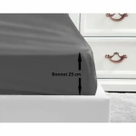 Sábana Bajera Ajustable Lovely Home Gris Gris oscuro 90 x 190