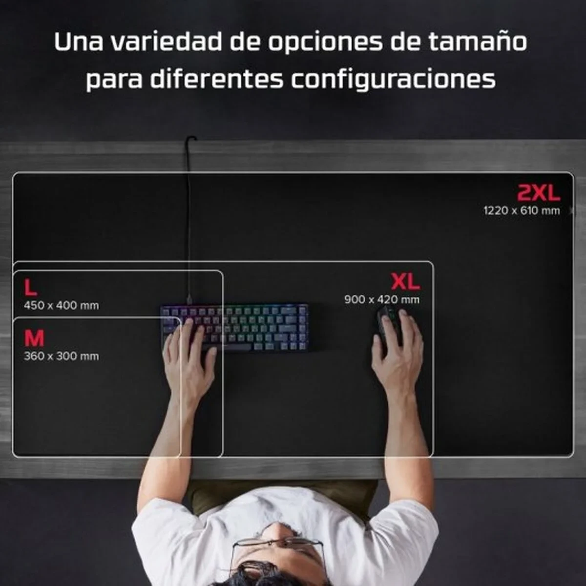 Alfombrilla de Ratón HyperX Pulsefire Negro