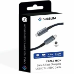 Cable USB-C a USB-C Subblim SUBCAB-C24010 1,5 m Negro