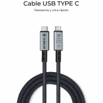 Cable USB-C a USB-C Subblim SUBCAB-C24010 1,5 m Negro