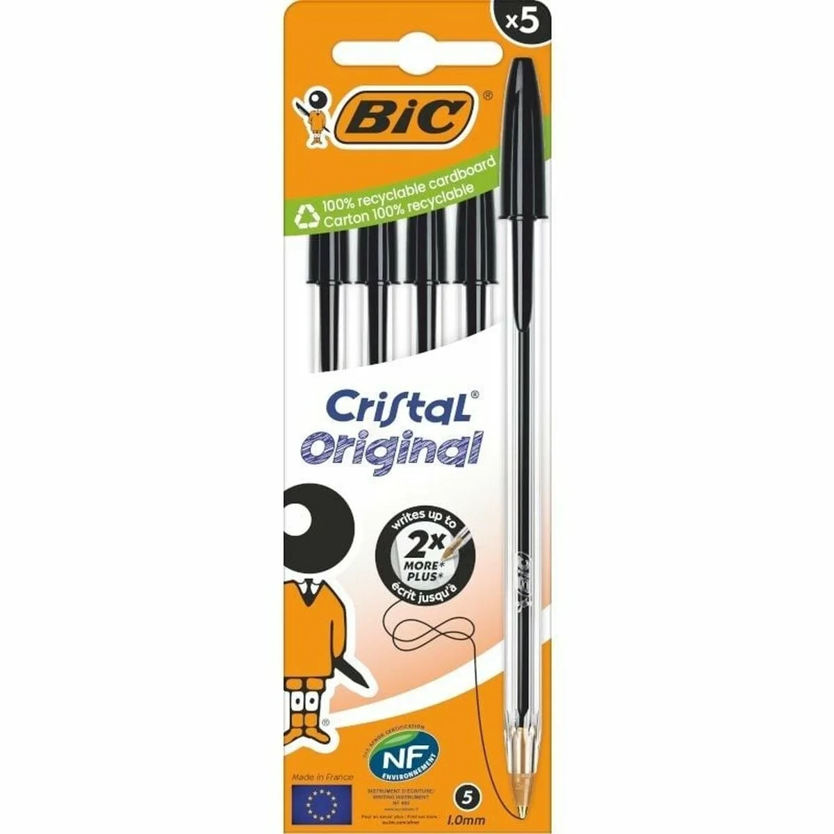 Set de Bolígrafos Bic Cristal Original 516345 Negro