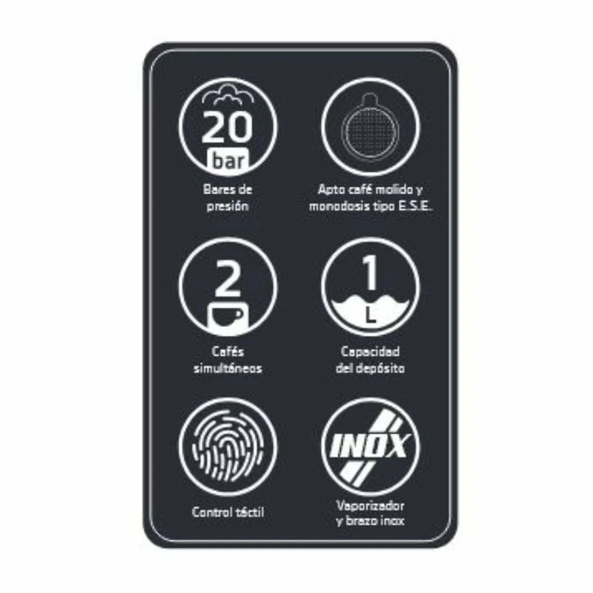 Cafetera Express de Brazo Orbegozo 18309 Negro