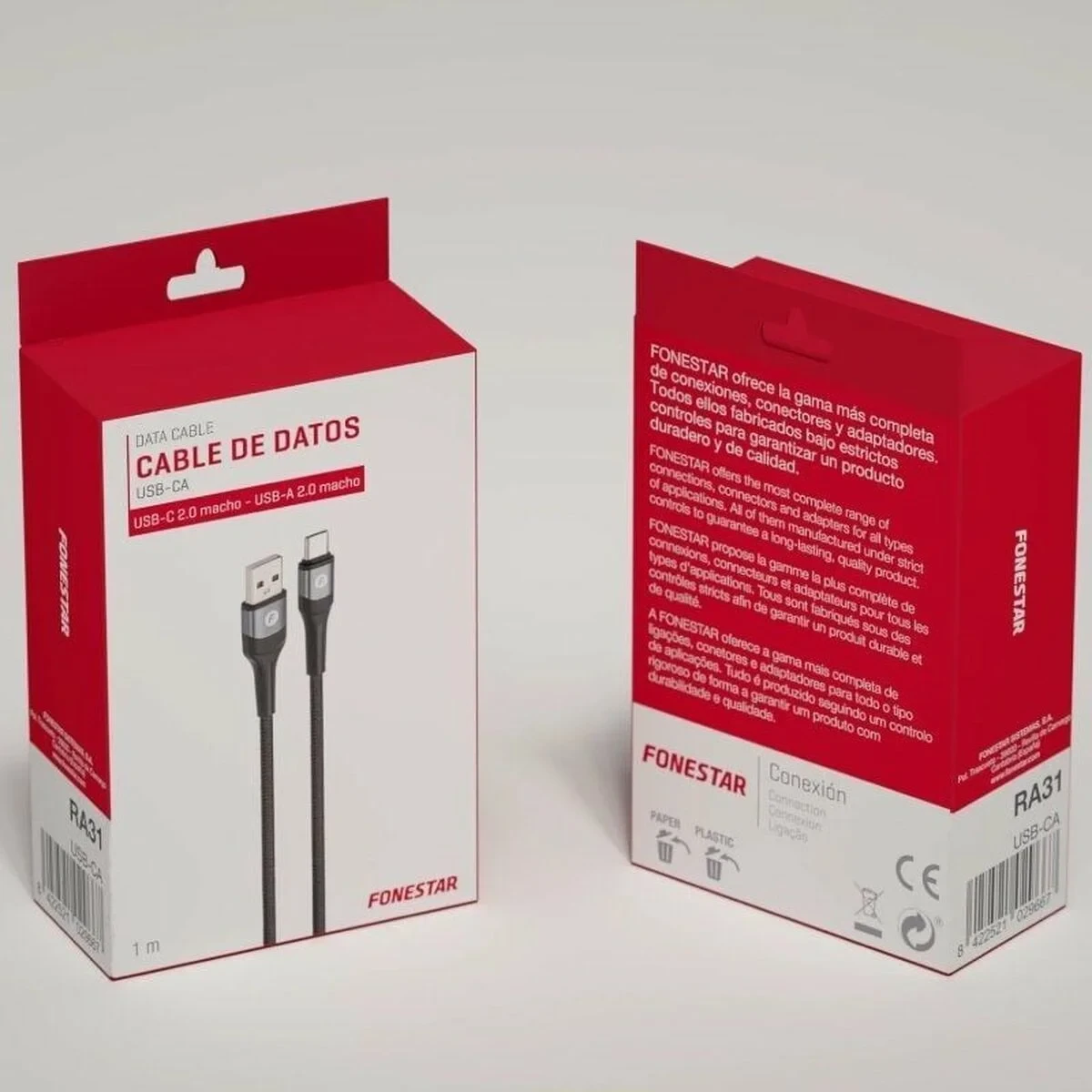 Cable USB FONESTAR USB-CA 1 m