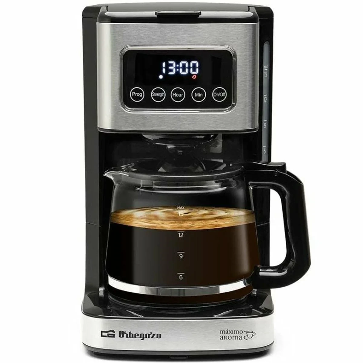 Cafetera de Goteo Orbegozo 18262 Negro 900 W 15 Tazas