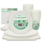 Set de Vajilla Procos Blanco Papel 23 x 1,5 x 23 cm