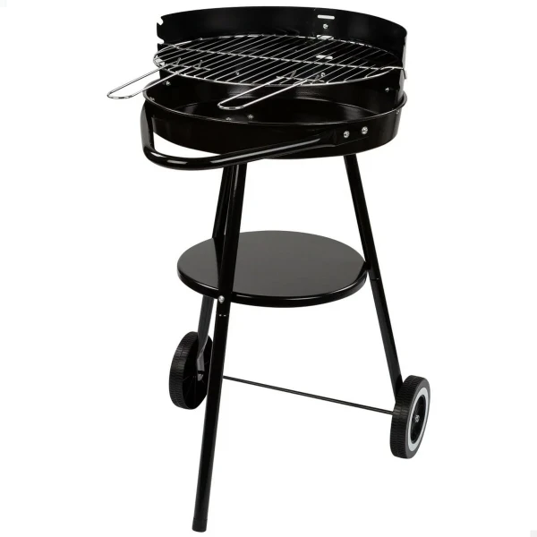 Barbacoa de Carbón con Ruedas Aktive Aluminio Metal esmaltado textileno 42 x 76,5 x 42 cm Negro